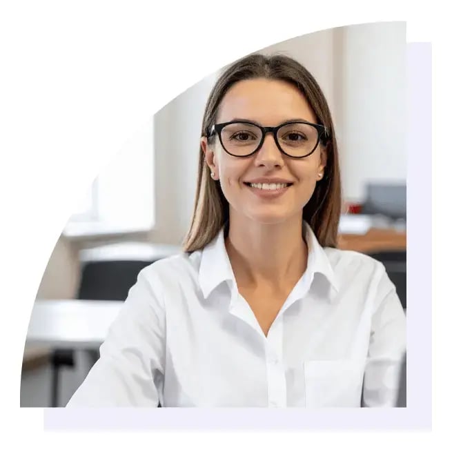 Helpful woman answering questions