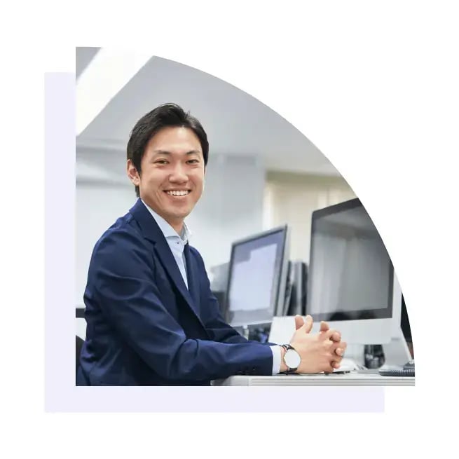 Helpful colleague at desk