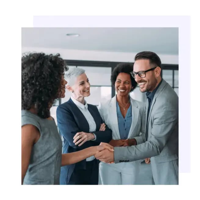 Business partners shaking hands
